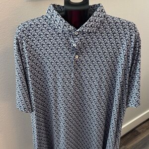Ralph Lauren Blue Patterned Polo Shirt